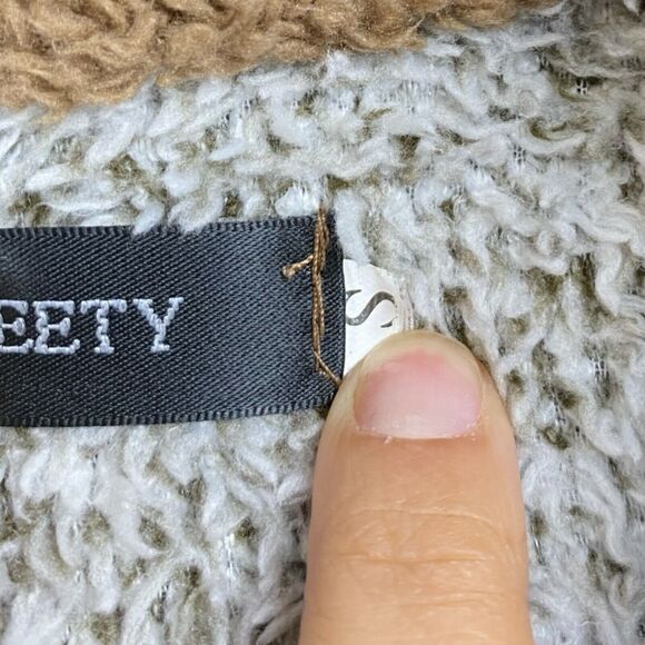 Merokeety Womens Fuzzy Long Sleeve Kangaroo‎ Pocket Pullover Sweater Size S 508 - Picture 4 of 7